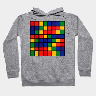 Rainbow Geometric Abstract Acrylic Painting II Hoodie